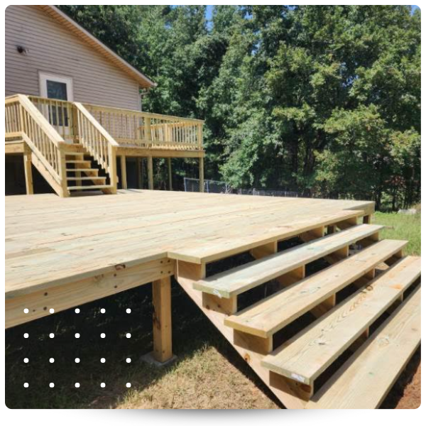 custom build two story deck